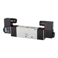 Produktbild: RIEGLER 116184-517.3405 5/3-Wegeventil elektropneum. Mitte bel., G 3/8, 24VDC, 950l/min, 1Stk
