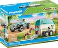 Produktbild: PLAYMOBIL Country 70511 PKW mit Ponyanhänger Spielzeugauto 44 Teile Kinder Pferd