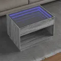 Produktbild: Couchtisch mit Infinity-LED Grau Sonoma 70x50x50 cm