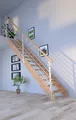 Produktbild: Holztreppe Mykonos Gerad-Eiche-Design Geländer Edelstahl-ohne Setzstufen