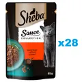 Produktbild: 28x85 g SHEBA Sauce Collection Nassfutter mit Rind in Soße für adulte Katzen