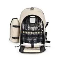 Produktbild: Livoo Picknick-Rucksack für 4 Personen SE970C – 11 l, 600D, 30 Zubehörteile, Creme