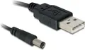 Produktbild: USB Kabel Delock A -> DC 5,5x2,1 St/St 1.00m