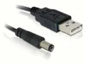 Produktbild: Delock USB-Stromkabel USB-A Stecker, DC Stecker 5,5mm 1.00m Schwarz 82197