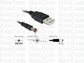 Produktbild: Delock 82197 USB Adapter A Stecker auf Klinkenhohlstecker 5,5x2,1mm  1m