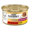 Produktbild: PURINA GOURMET GOLD KATZENFUTTER KATZEN NASS FUTTER RIND UND HUHN 24x85g