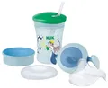 Produktbild: NUK Trinklernset mit drei Trinkaufsätzen grün/blau