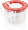 Produktbild: Leifheit 3in1 Messbecher 2,2L Rührbecher mit Sprützschutz und Verschlussdeckel zum Aufbewahren, mit verstellbarem Ausguss, gummierter Boden, spülmaschinengeeignet, optimal zum Backen und Kochen