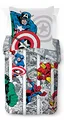 Produktbild: Marvel Comics Comic Cool 100% Baumwolle Kinderbettwäsche-Set 135x200 cm Einzelbettgröße - Bettbezug + Kissenbezug 80x80 cm