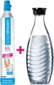 Produktbild: SodaStream Wassersprudler, (Set, 2-tlg), Reservepack mit 1x CO2-Zylinder und 1x 0,6 L Glaskaraffe