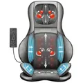 Produktbild: Massagesitzauflage Grau mit Wärme Shiatsu Luftrollen Vibrationsmassage