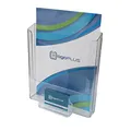 Produktbild: ogoPLUS DIN A4 Wand-Prospekthalter Hochformat mit Visitenkartenständer Querformat, Prospektständer, Flyer-Ständer, Visitenkartenhalter, Prospektbox glasklar, Aufsteller, Werbung, Wandprospekthalter