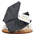 Produktbild: Gräfenstayn® 4er-Set Sitzkissen Stuhlkissen 40x40x8cm für Indoor und Outdoor aus 100% Baumwolle Dicke Polsterung Steppkissen/Bodenkissen (Anthrazit)