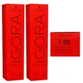 Produktbild: Schwarzkopf Igora Royal 2 x 60 ml 7-00 Mittelblond Natur Extra Haarfarbe Cremefa