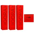 Produktbild: Schwarzkopf Igora Royal 3 x 60 ml 7-00 Mittelblond Natur Extra Haarfarbe Cremefa