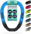 Produktbild: AARON Lock One Fahrradschloss blau mit 5-stelligem Zahlencode - hohe Sicherheit - Kettenschloss mit Zahlen aus gehärtetem Stahl – Zahlenschloss Fahrrad, E-Bike Schloss, MTB, Trekkingrad, Rennrad, Motorrad