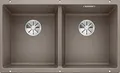 Produktbild: BLANCO SUBLINE 350/350-U | Granitspüle aus SILGRANIT tartufo | Einbauart: Unterbau | für 80 cm breite Unterschränke | 2 in 1: zwei Becken, Ein Ausschnitt, nur einmal montiert | [75,5x46x21,2 cm]