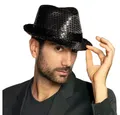 Produktbild: Boland Kostüm Pailletten-Hut glitzernd Popstar Hut Auswahl für Karneval Disco Party, farbenfrohes Basic-Accessoire für Karneval, Disco und Festivals
