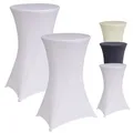 Produktbild: Stehtischhusse Stretchhusse Tischdecke Partytisch Bistrotisch  Decke 60cm Weiß