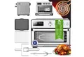 Produktbild: TurboTronic by Z-Line Minibackofen 4in1 Heißluftofen Heißluftfritteuse XXL Version 32L inkl. Drehspieß, & XXL Zubehör Backblech, Dörrgerät ab 25°C & Grill, Airfryer silber