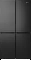 Produktbild: Hisense RQ758N4SAFE Cross Door Kühl-/ Gefrierkombination - Freistehend - 609 Liter Gesamtvolumen (393 Liter Kühl / 216 Liter Gefrierfach) - Black Inox - LED-Display - Multi Air Flow - Twist Ice Maker - Total No Frost
