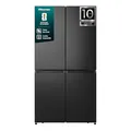 Produktbild: Hisense RQ758N4SAFE Cross Door Kühl-Gefrierkombination/NoFrostPlus/Inverter-Kompressor/Multiflow 360°/ SuperCool/ 178,5 cm/Kühlteil 393 l/Gefrierteil 216 l/ 40 dB/ 320 kWh/Jahr/schwarz