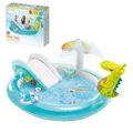Produktbild: Intex Kinder Swimming Pool Planschbecken Krokodil Wasserdusche Wasserrutsche Neu