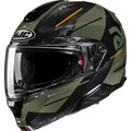 Produktbild: Motorrad Helm L - HJC RPHA 91 Blat Klapphelm - schwarz-olivgrün-orange