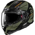 Produktbild: Motorrad Helm L - HJC RPHA 91 Blat Klapphelm - schwarz-olivgrün-orange