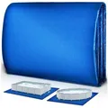 Produktbild: tillvex Bodenschutzplane Pool Bodenplane Poolunterlage UV-Stabil & reißfest, Bodenschutzplane Swimmingpool blau 488 cm x 488 cm