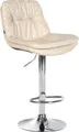 Produktbild: CLP Barhocker Laurel Kunstleder höhenverstellbar und drehbar,creme Metall in Chromoptik