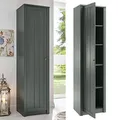 Produktbild: Lomadox Landhaus Stauraum-Gardrobenschrank im edlen englisch-grün - B/H/T ca.: 50/197/43 cm