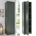 Produktbild: Landhaus Garderobenschrank grün Stauraumschrank Hochschrank Dielenschrank Flur