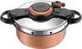 Produktbild: Seb ClipsoMinut' Duo Schnellkochtopf, 5 l, Kupfer-Effekt, Antihaftbeschichtung, für alle Herdarten, auch Induktion, Schnellkochtopf, hergestellt in Frankreich, P4705101, Tabak/Edelstahl