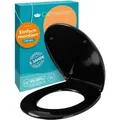 Produktbild: Calmwaters® Premium WC Sitz einfache Montage, Toilettendeckel bis 250 kg, Made in EU, antibakterieller Duroplast, doppelte Absenkautomatik, 2 Montage