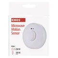 Produktbild: EMOS Mikrowellen-Bewegungsmelder Aufputz für Innen, Arbeitsfeld 360°, 8m Reichweite, Empfindlichkeit 3-2000 Lux, einstellbare Leuchtdauer, Installationshöhe 1,5-3 m