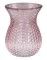 Produktbild: Levandeo® Dekovase, Vase Retro Rosa Glas Blumenvase Dekovase Glasvase Blumendeko