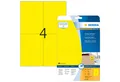 Produktbild: HERMA Etikettenpapier Herma Etiketten ablösbar 105 x 148 mm gelb 20 Bl 80 Etik. LaserInkCopy