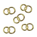 Produktbild: 25x Goldene Doppelringe Deko – Doppel Ring Streuteile für Hochzeit, Tischdeko, Scrapbooking & Basteln – Elegante Deko-Ringe für Karten, Einladungen & Feierlichkeiten