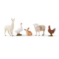 Produktbild: SCHLEICH Farm World Bauernhof Tiere Set 77536 Kaninchen Gans Huhn Schaf Lama