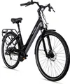Produktbild: Bergsteiger Hampton 28 Zoll City E-Bike mit 250 Watt Motor, Scheibenbremsen, Aluminium Ebike für Damen & Herren, Farbdisplay, Elektrofahrrad mit Shimano 6 Gang-Schaltung
