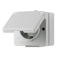 Produktbild: Jung 620WX Schutzkontakt-Steckdose, 16 A 250 V ~, mit Hohlboden zur Durchverdrahtung, IP 44, WG 600