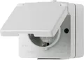 Produktbild: JUNG SCHUKO-Steckdose 620WX WG600 | Aufputz | 16A 250V | IP44 | Klappdeckel | Hohlboden | Kunststoff | grau