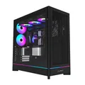 Produktbild: MONTECH HS01, ATX Mid-Tower PC-Gehäuse, Gaming-PC, High-Airflow, reversibles Layout, Mesh-Frontplatte, sinkendes Design, werkzeuglose Panels, Schwarz