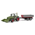 Produktbild: Bruder 02182 Traktor Fendt Vario 211 mit Frontlader und Bordwandanhänger 1:16
