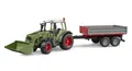 Produktbild: 02182 - Traktor Fendt Vario 211 mit Frontlader & Bordwandanhänger - 116 Fahrz...