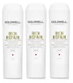 Produktbild: 3x Goldwell Dualsenses Rich Repair Aufbau Conditioner geschädigtes Haar 200 ml