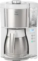 Produktbild: Melitta Filterkaffeemaschine Thermokanne Timer Weiß Edelstahl 10 Tassen
