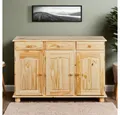 Produktbild: Inter Link Sideboard Alpine Living Kiefer Massivholz, Kommode mit 3 Türen 3 Schubladen (1 St), Anrichte im Landhausstil, BxTxH: 130 x 43 x 87 cm