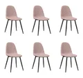 Produktbild: vidaXL Esszimmerstuhl, Essstühle 6 Stk. Rosa Samt